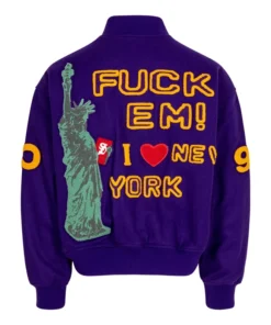Alternative view of Supreme Tourist Purple Varsity Jacket