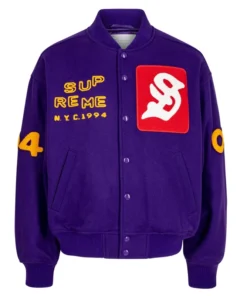 Supreme Tourist Purple Varsity Jacket