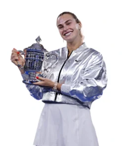 Aryna Sabalenka 2025 US Open Silver Crop Jacket