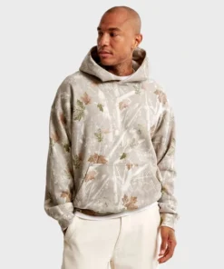 Alternative view of White Camo Abercrombie Essential Popover Hoodie