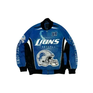 Vintage Detroit Lions Blue Racing Jacket