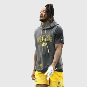 Xavier McKinney Packers Sideline Sleeveless Hoodie