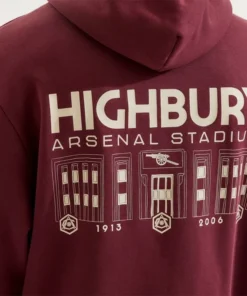 Arsenal Classics Burgundy East Stand Hoodie - Image 3