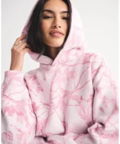 Abercrombie Light Pink Camo Hoodie - Image 4