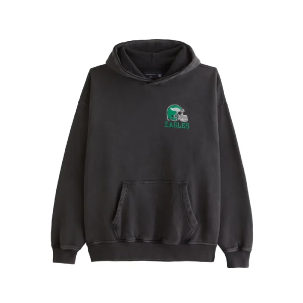 Abercrombie Eagles Black Popover Hoodie