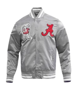 Alabama Satin Varsity Grey Jacket 2025