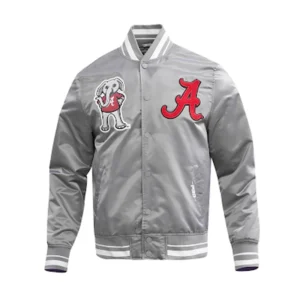 Alabama Satin Varsity Grey Jacket 2025
