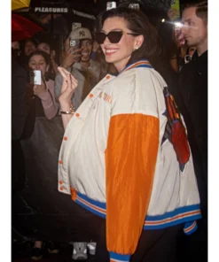 Anne Hathaway Knicks Jacket - Image 5