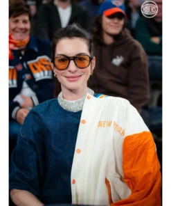 Anne Hathaway Knicks Jacket - Image 3