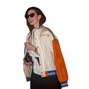 Anne Hathaway Knicks Jacket