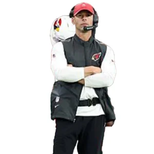Arizona Cardinals 2025 Coach Jonathan Gannon Black Puffer Vest