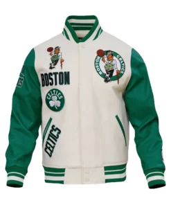 NBA Boston Celtics Men's Rib Wool Varsity Jacket