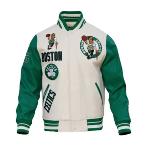 NBA Boston Celtics Men's Rib Wool Varsity Jacket