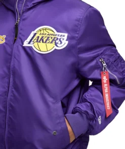 Chicago Bulls  Alpha Industries L-2B Hooded Bomber Jacket - Image 4