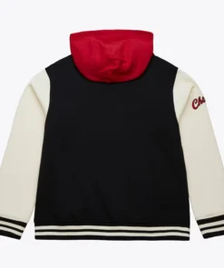 Alternative view of Chicago Bulls Black Courtside Full-Snap Jacket