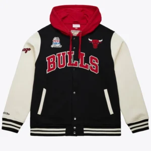 Chicago Bulls Black Courtside Full-Snap Jacket