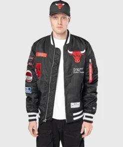 Chicago Bulls New Era Alpha Industries Patch Jacket