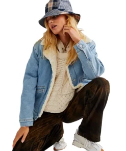 Free People Off-the-Grind Blue Denim Jacket