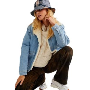 Free People Off-the-Grind Blue Denim Jacket