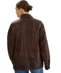 Lamarque Theia Oversized Leather Bomber Jacket - Image 3