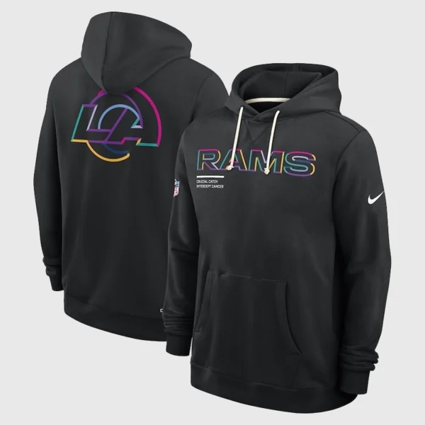 Los Angeles Rams 2025 Black Crucial Catch Hoodie