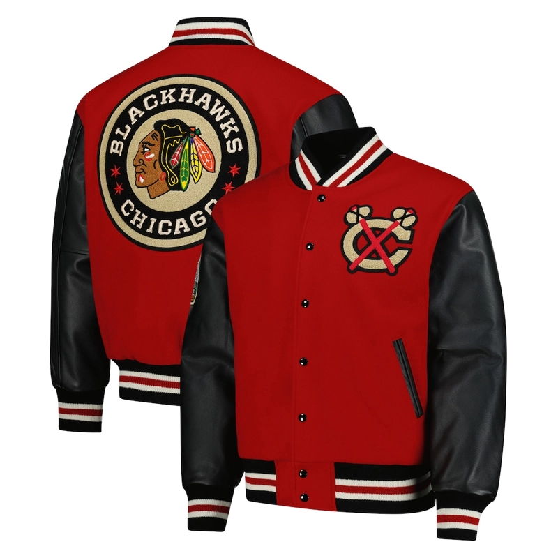 Chicago Blackhawks Red 2025 NHL Coaches Jacket