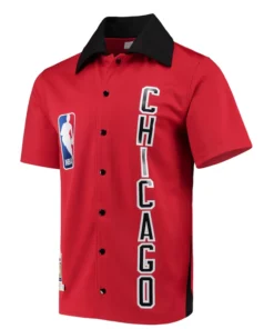 Alternative view of Chicago Bulls Michael Jordan Mitchell & Ness Red T-Shirt