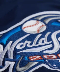 New York Yankees 2000 World Series Navy Varsity Jacket - Image 9