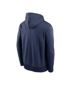 Milwaukee Brewers Nike Navy Blue 2025 MLB Postseason Authentic Collection Therma Fleece Hoodie