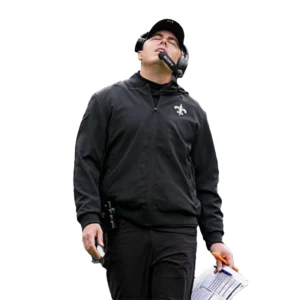 New Orleans Saints 2025 Coach Kellen Moore Black Jacket