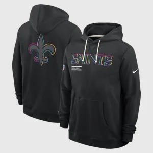 New Orleans Saints 2025 Black Crucial Catch Hoodie