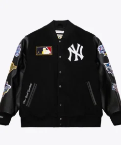 New York Yankees Black Out Collection Vintage Varsity Jacket