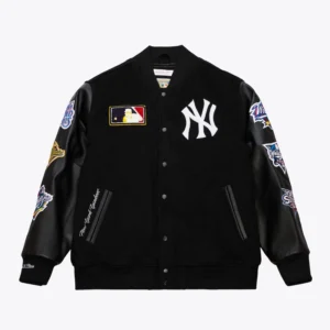New York Yankees Black Out Collection Vintage Varsity Jacket