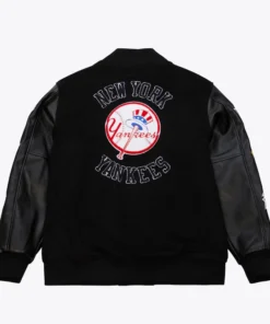 Alternative view of New York Yankees Black Out Collection Vintage Varsity Jacket