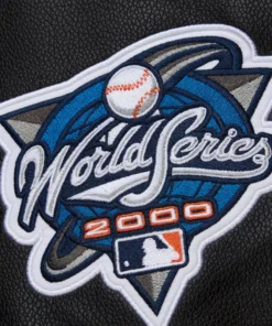 New York Yankees Black Out Collection Vintage Varsity Jacket - Image 7