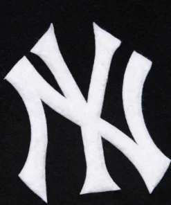 New York Yankees Black Out Collection Vintage Varsity Jacket - Image 8