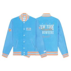 New York or Nowhere x Knicks Motto Varsity Jacket