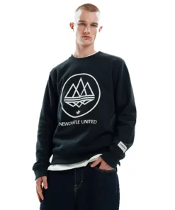 Newcastle United 2025 adidas SPZL F.C. Crew Neck Sweatshirt – Black