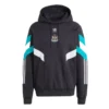 Recreated Product Material: Fleece Collar: Hooded Collar Closure: Pullover Closure Cuffs: Rib Knitted Color: Black