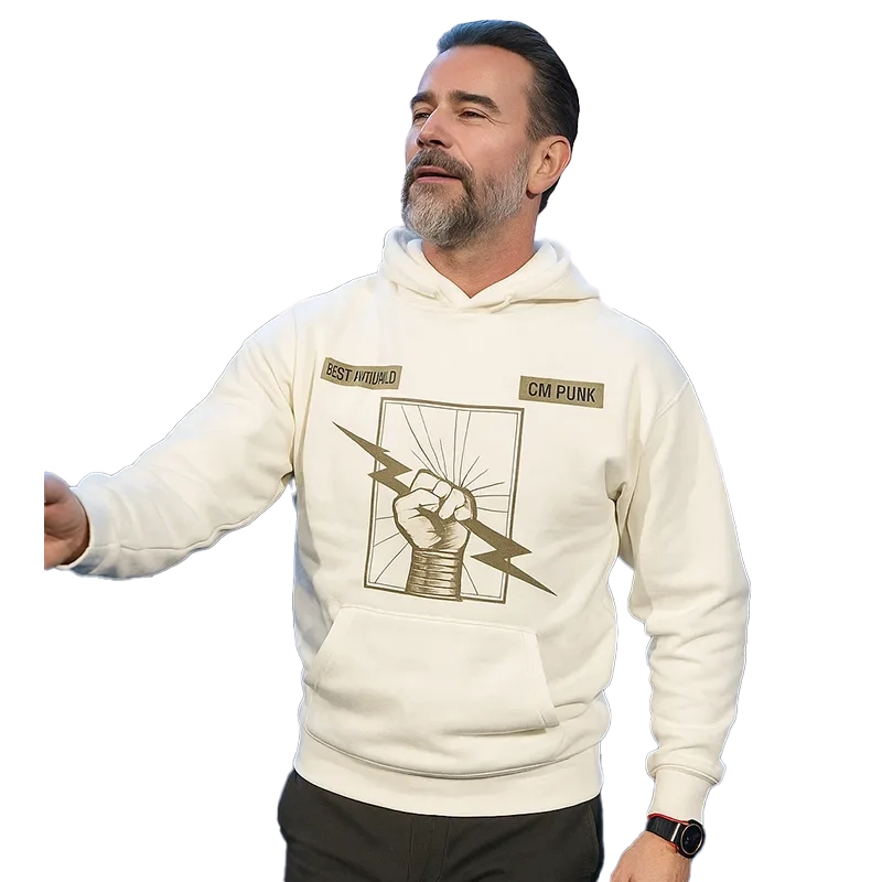 WWE CM Punk Beige Hoodie