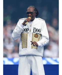 Alternative view of Snoop Dogg AFL Grand Final 2025 White Jacket