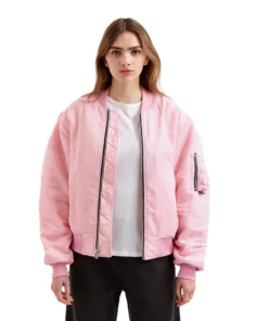 Stussy Dyed Nylon Bomber Pink Jacket