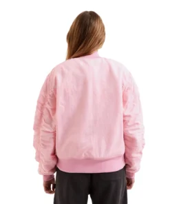Alternative view of Stussy Dyed Nylon Bomber Pink Jacket