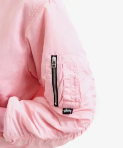 Stussy Dyed Nylon Bomber Pink Jacket - Image 3