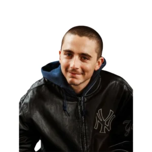 Timothée Chalamet Yankees Leather Varsity Jacket