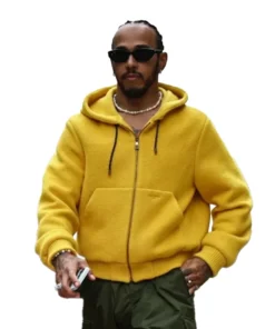 Lewis Hamilton U.S. F1 Grand Prix 2025 Yellow Hoodie