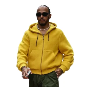 Lewis Hamilton U.S. F1 Grand Prix 2025 Yellow Hoodie