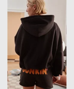 Alternative view of UO x Dunkin Graphic Bubble Hoodie