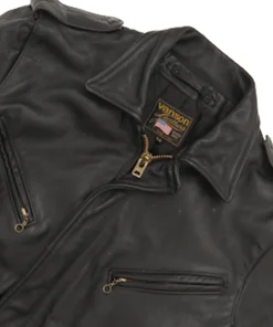 Vanson Leather Vintage Motorcycle Jacket - Image 3