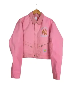Vintage 90s Carhartt x NY Yankees Crop Pink Jacket